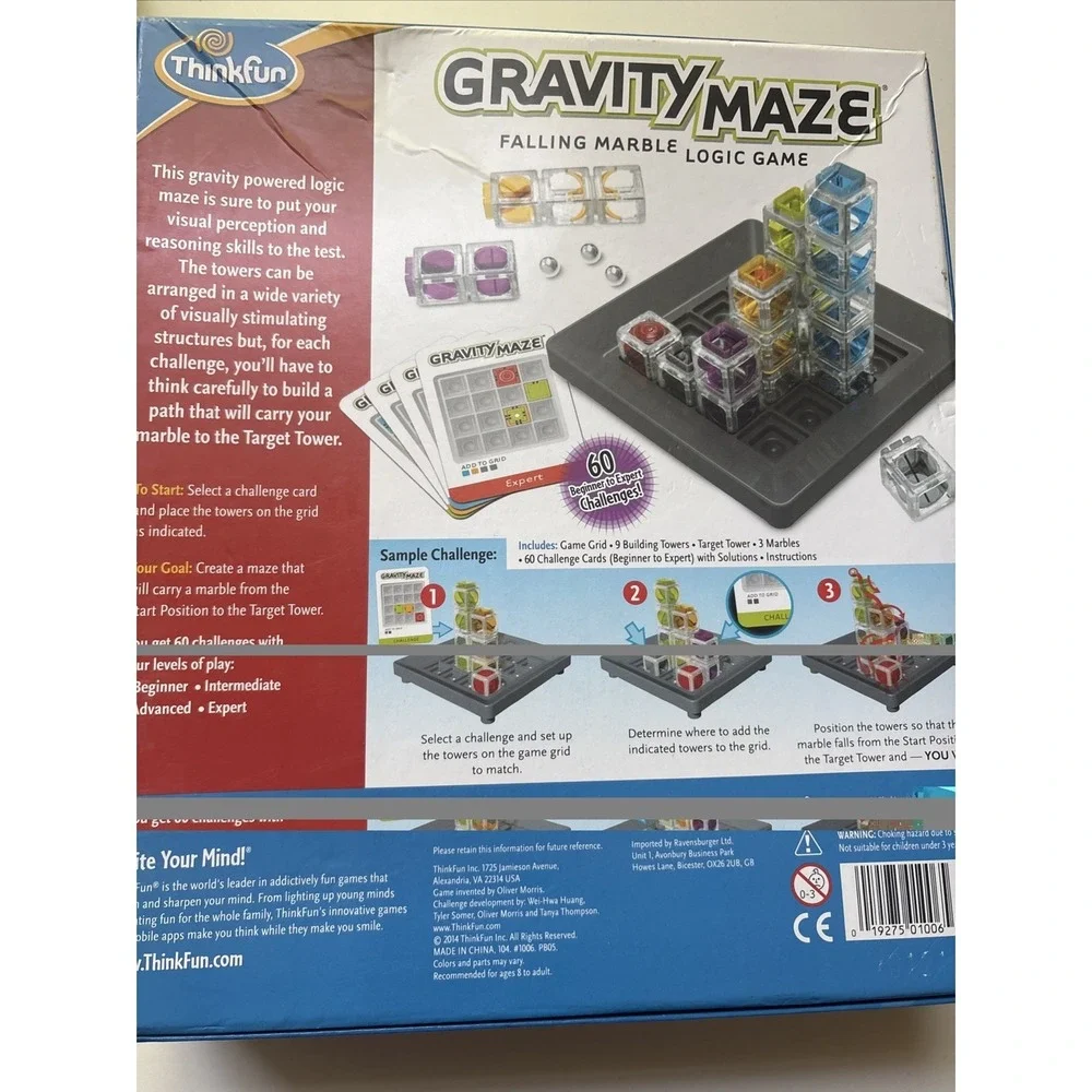 Gravity Maze Falling Marble Logic Game 60 Challenges TOTY 2015 Thinkfun NEW
